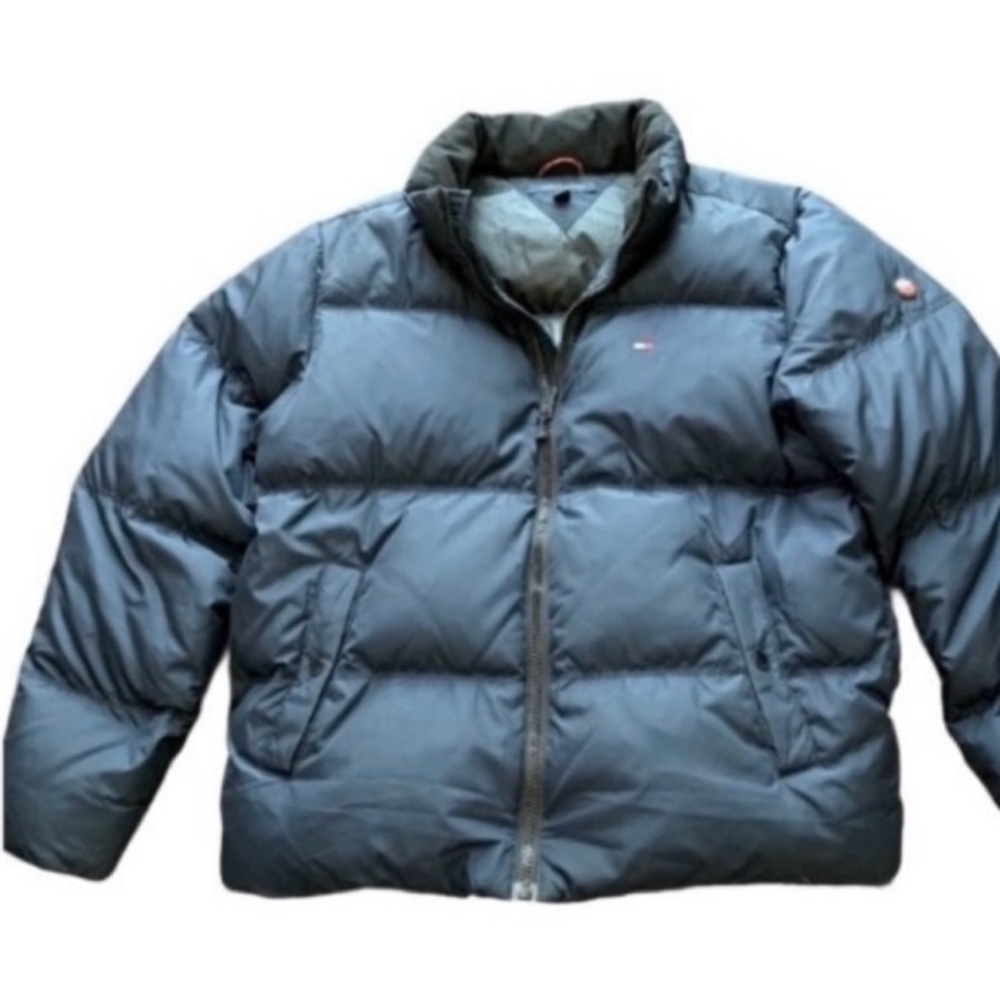 Tommy Hilfiger Men's Navy Down Coat Sz L - Picture 4 of 8